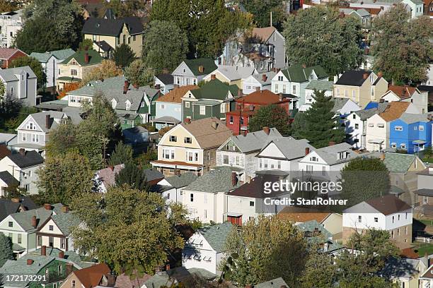 housing congestion, wheeling, west virginia - west virginia scenic stock pictures, royalty-free photos & images