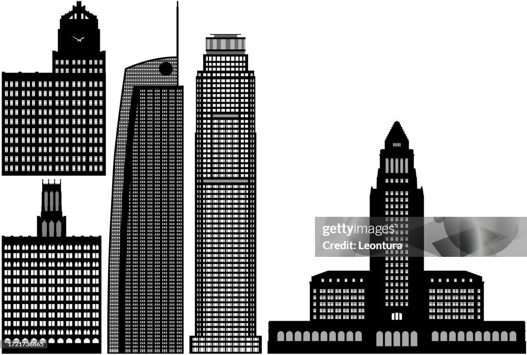 Los Angeles Buildings Silhouette