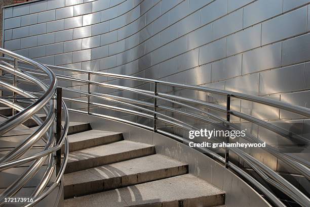 steel stairs - balustrad bildbanksfoton och bilder