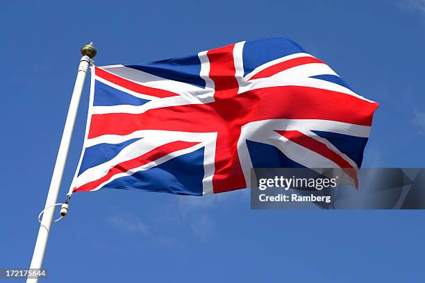 bandera de gran bretaña ii - cultura británica fotografías e imágenes de stock