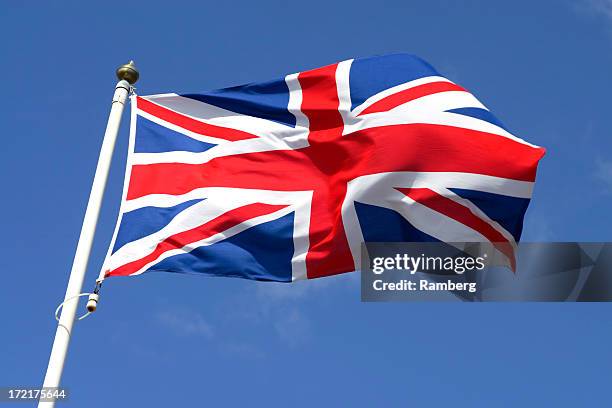 bandera de gran bretaña ii - bandera del reino unido fotografías e imágenes de stock
