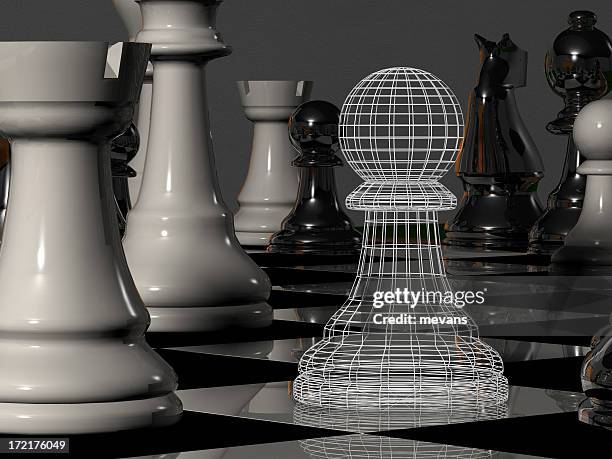 chess piece - wireframe - 3d chess stock pictures, royalty-free photos & images