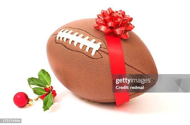 holiday football - american football christmas stock pictures, royalty-free photos & images