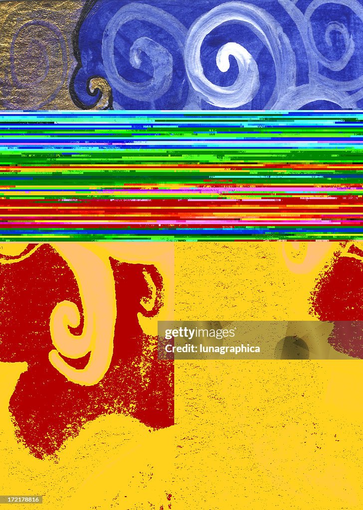 Thinking Girl with Blue Hair