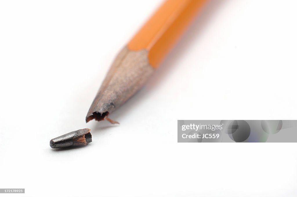 A picture of a broken pencil lead