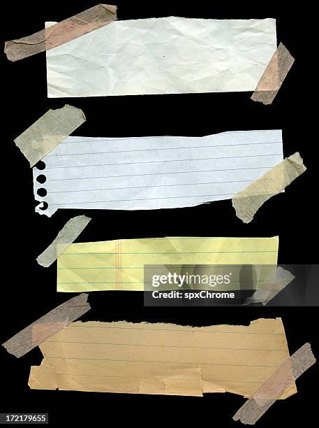 cuaderno clippings - lined paper fotografías e imágenes de stock