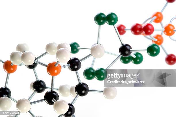 modelli molecolari - polimero foto e immagini stock
