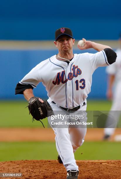 Billy Wagner of the New York Mets pitches during a Major League Baseball spring training game on March 3, 2007 at Tradition Field in Point St. Lucie,...