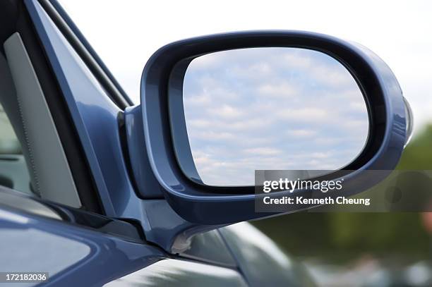 side mirror (w/ clipping path) - mirror object stock pictures, royalty-free photos & images