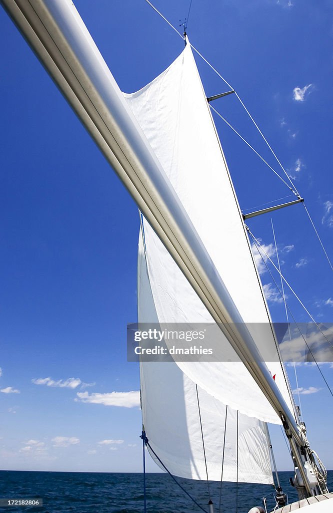 Sail catching wind