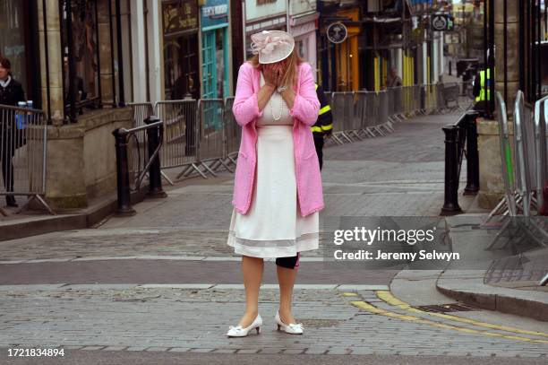 Crowds In Windsor Today On The Queens 90Th Birthday.Anne Daley After Losing Her Balloon . 21-April-2016