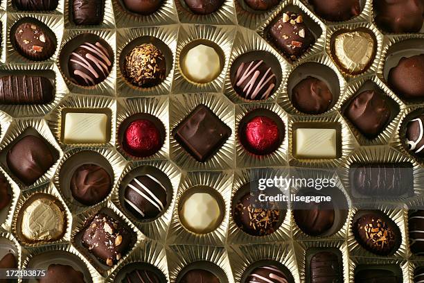 chocolate's box - box of chocolates stock pictures, royalty-free photos & images