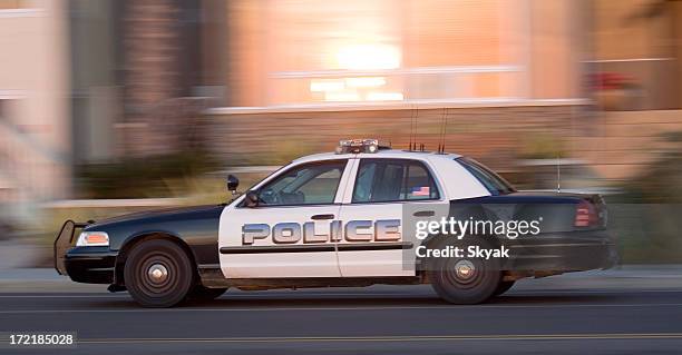 police car - pursued stock pictures, royalty-free photos & images