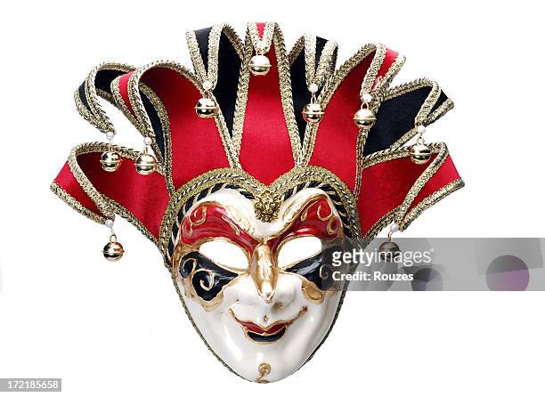 venetian carnival mask worn at festivals in venice, italy - carnival venice stockfoto's en -beelden