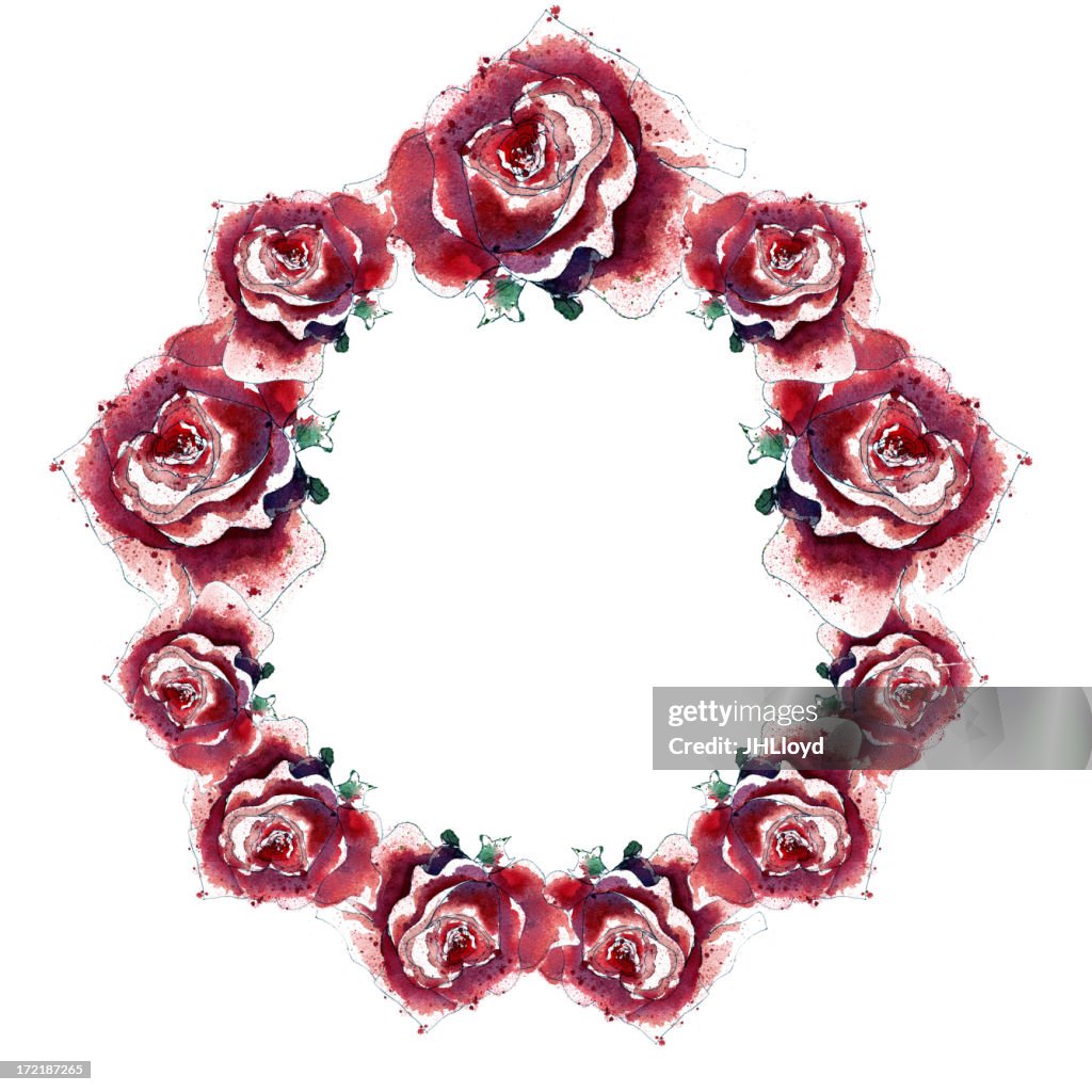 Vector Circle Of Roses Circle Of Roses High-Res Vector Graphic - Getty Images