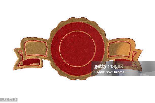 insignia gold seal - anniversary seal stock pictures, royalty-free photos & images