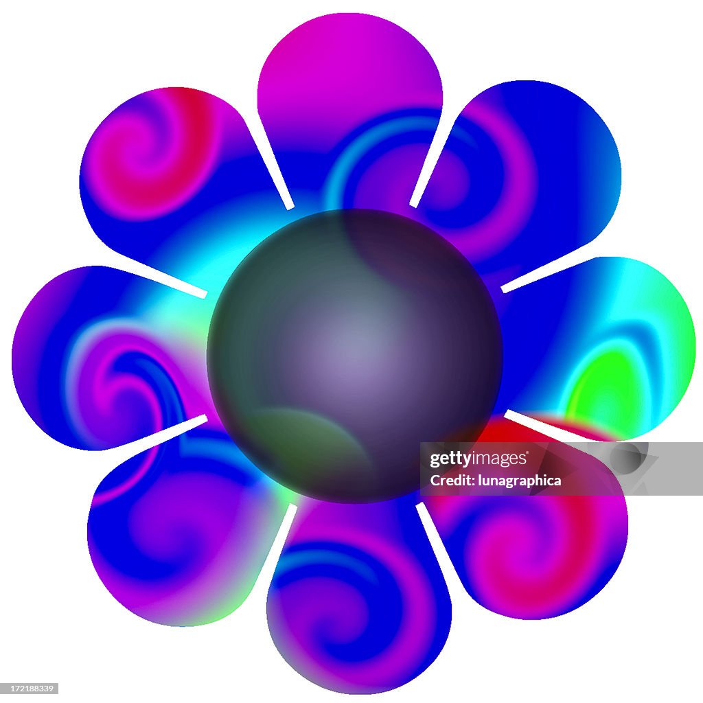 Retro 60's/70's Psychedelic Daisy