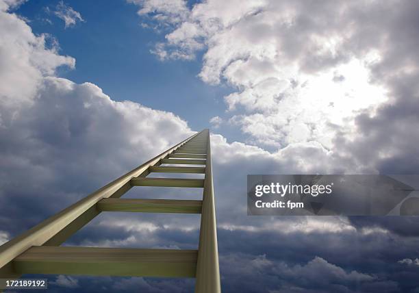 ladder to heaven - heaven stairs stock pictures, royalty-free photos & images