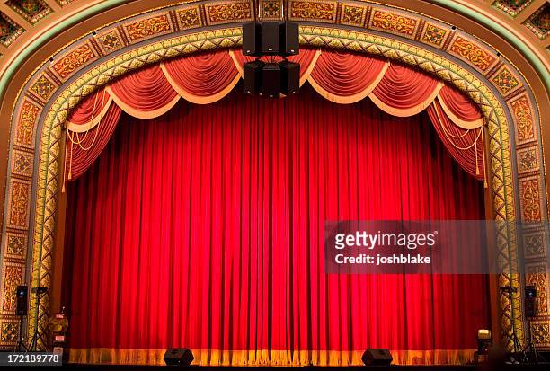 inside the theatre - broadway manhattan stock pictures, royalty-free photos & images