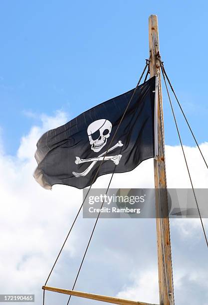 die piraterie - pirate flag stock-fotos und bilder