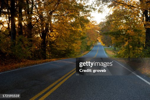 Rural Country Road With Fall Colors High-Res Stock Photo - Getty Images