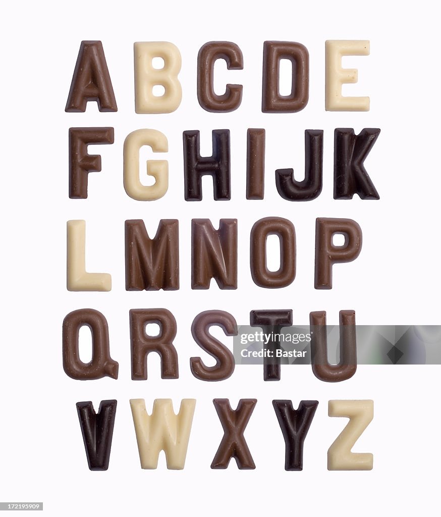 Chocolate alphabet