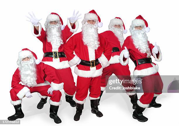 five sides of santa - santa suit stock pictures, royalty-free photos & images