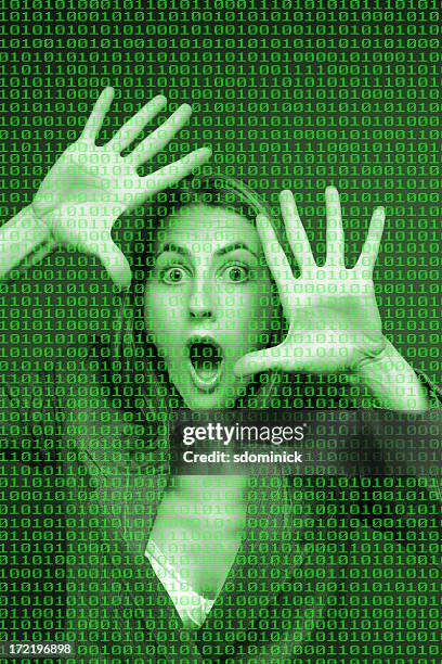 trapped in the digital world - excess data stock pictures, royalty-free photos & images