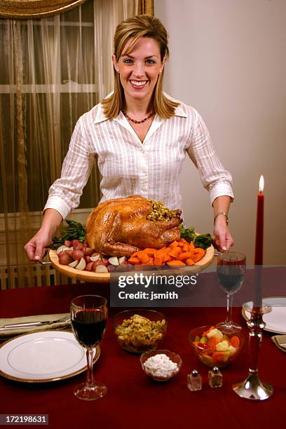 big turkey dinner - cooked turkey white plate stock pictures, royalty-free photos & images