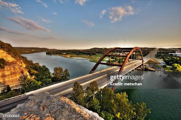 puente 360 bridge de austin, texas - austin texas fotografías e imágenes de stock