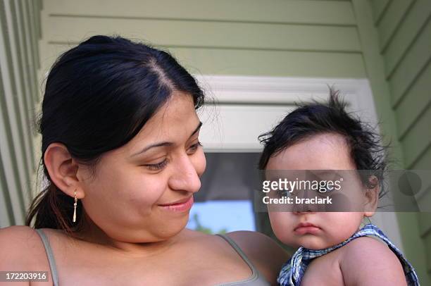 hispanic mother and baby - mexican and white baby stock pictures, royalty-free photos & images