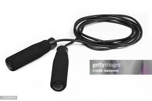 jump rope on white background - jump rope stock pictures, royalty-free photos & images