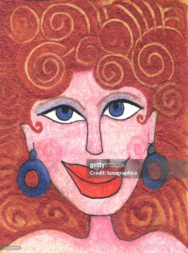 Red Haired Swirl Girl