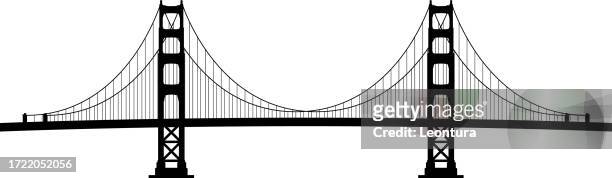 golden gate bridge ,san fransisco - san fransisco bridge vector点のイラスト素材／クリップアート素材／マンガ素材／アイコン素材