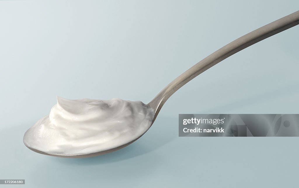 Spoon with Yoghurt