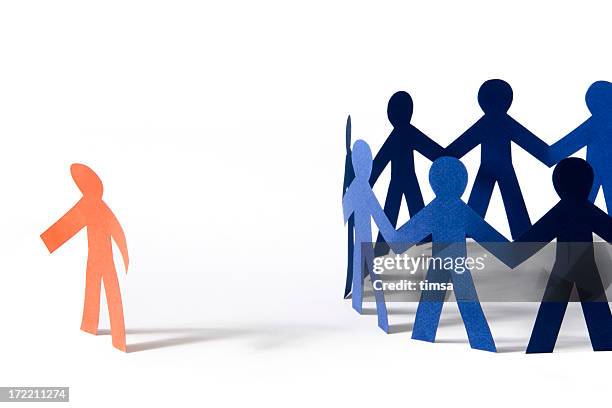 nein, wir wollen nicht! - vorurteil stock-fotos und bilder