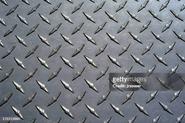 diamond plate close up - diamond plate stock pictures, royalty-free photos & images