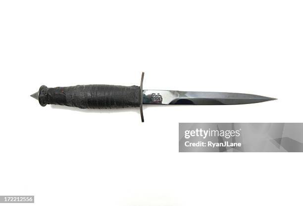 black army boot knife isolated on white - dagger stock pictures, royalty-free photos & images