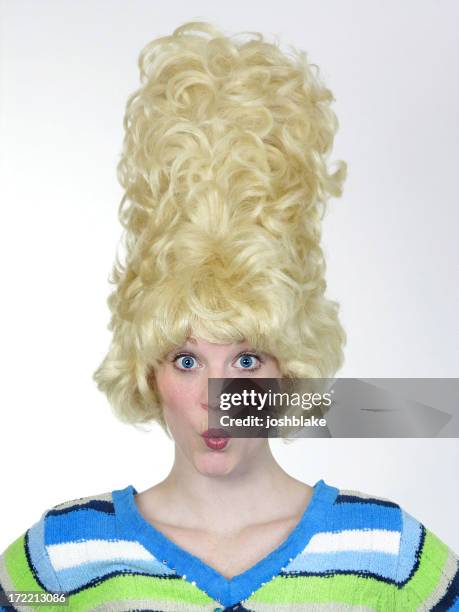 beehive girl - bouffant hairdo 1960s stock pictures, royalty-free photos & images