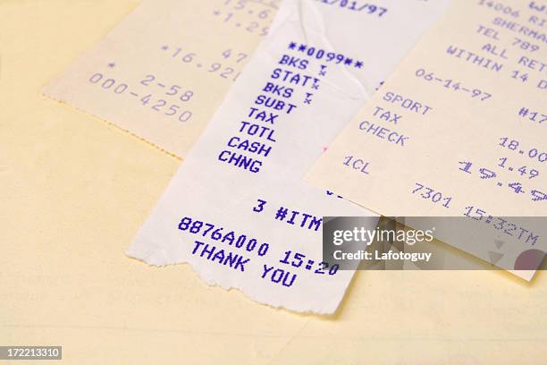 cash receipts - adding machine tape stock pictures, royalty-free photos & images