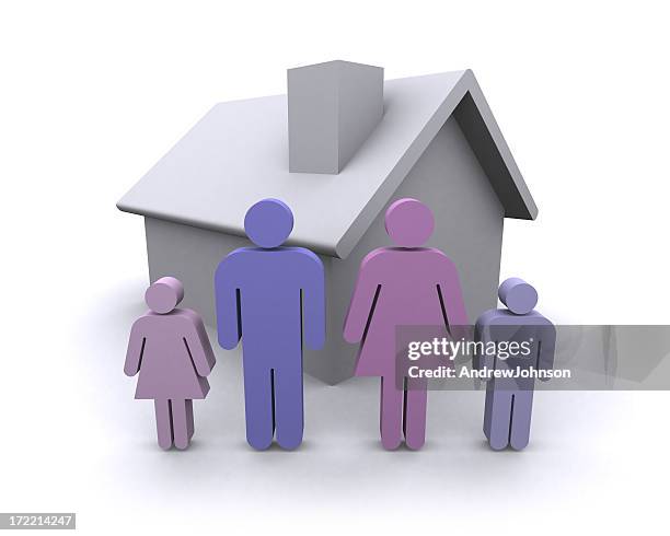 family home - 3d daughter stock pictures, royalty-free photos & images