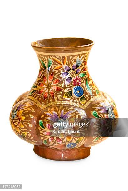 elegant painted vase on white - rococo stock pictures, royalty-free photos & images