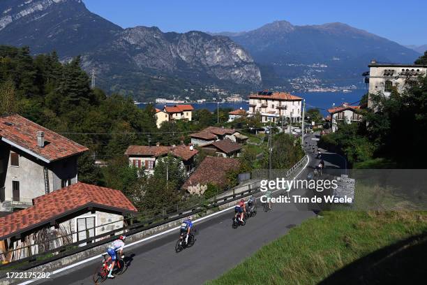 General view of Nicolas Prodhomme of France and Ag2R Citroen Team, Tobias Bayer of Austria, Nicola Conci of Italy and Team Alpecin-Deceuninck,...