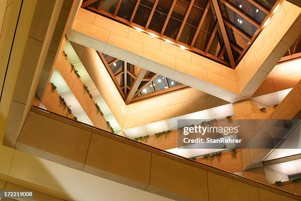 atrium, looking up 5 - building atrium stock pictures, royalty-free photos & images