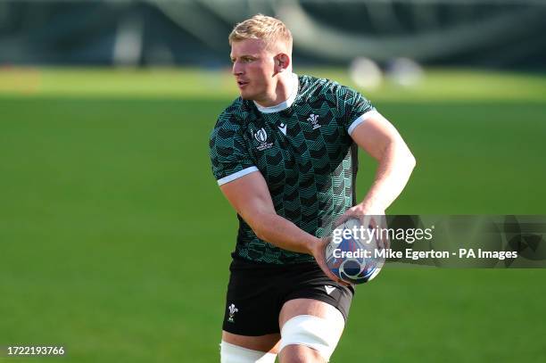 Wales captain Jac Morgan during the team run at the Stade Mayol in Toulon, France. Picture date: Friday October 13, 2023.