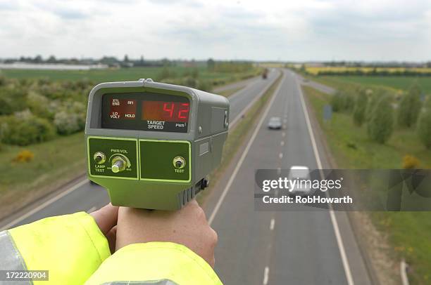 speed gun - lasergun stockfoto's en -beelden