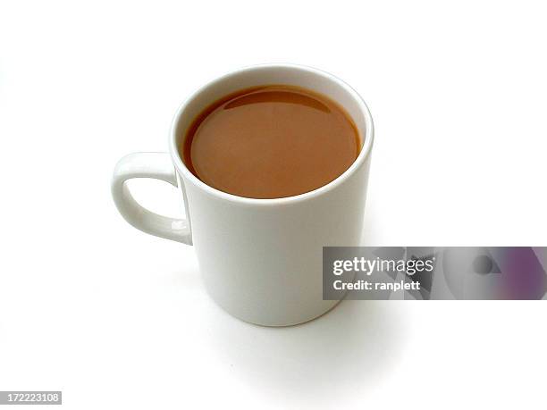 cup of coffee (isolated) - decaffeinated stock pictures, royalty-free photos & images