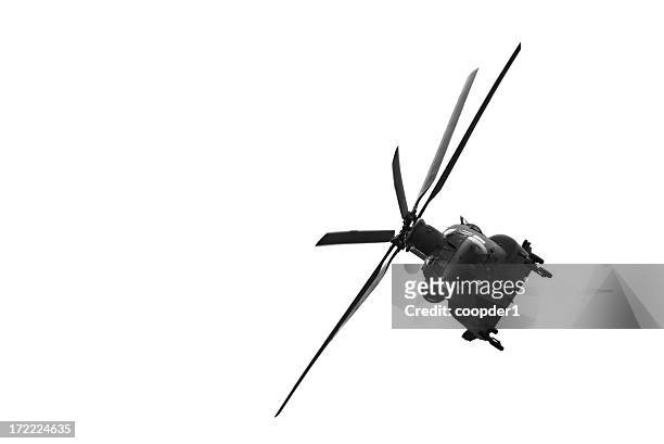 isolated chinook helicopter - chinook stock pictures, royalty-free photos & images