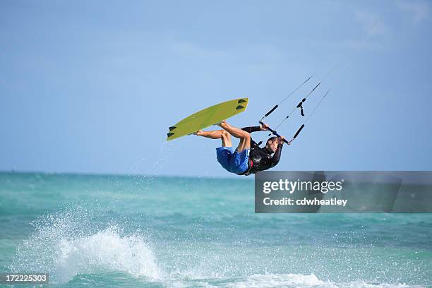 kite man - kiteboard stockfoto's en -beelden