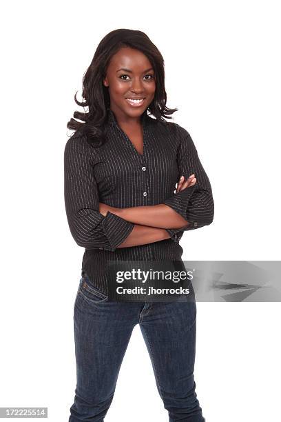 stylish woman - african american girl wearing a white shirt stock pictures, royalty-free photos & images